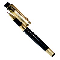 Gold Plated Designer Roller Ball Pen With Gift Box Black
